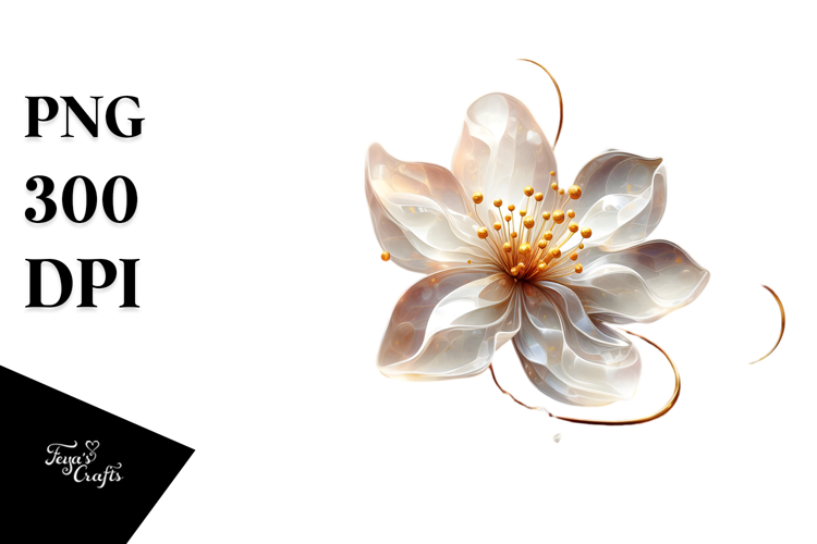 Abstract Jasmine Splash PNG