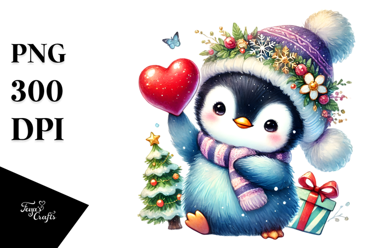 Colorful Baby Penguin PNG