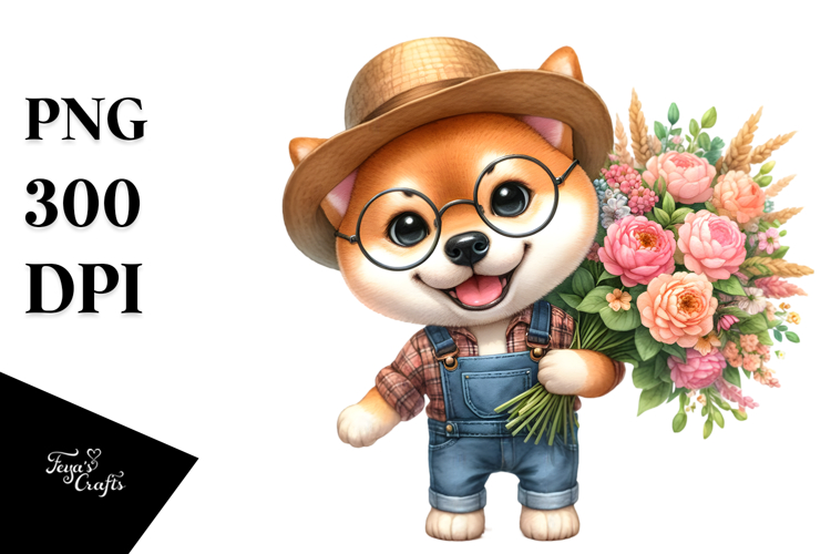 Baby Shiba Inu with es