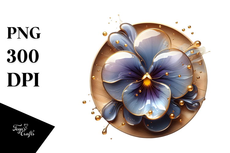Abstract Glossy Pansy PNG