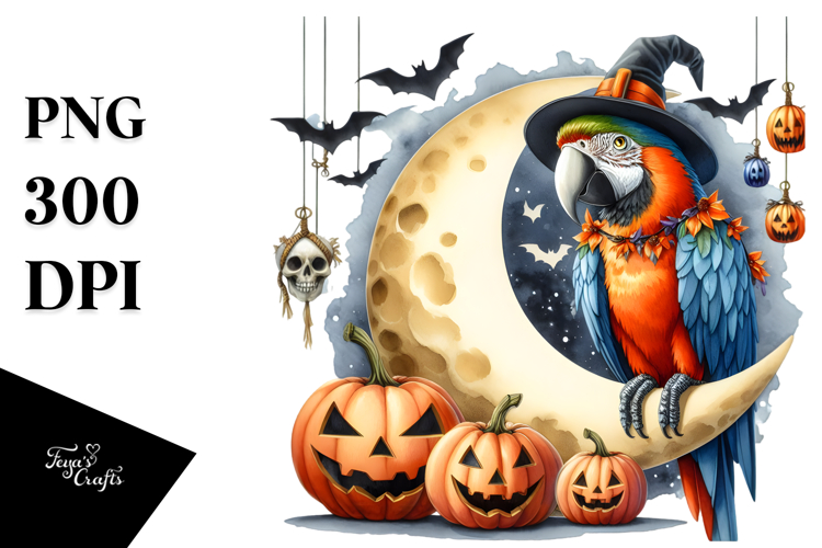 Macaw Halloween Design,High-Quality PNG
