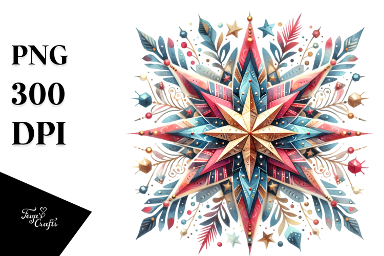 Colorful Vintage Star Clipart