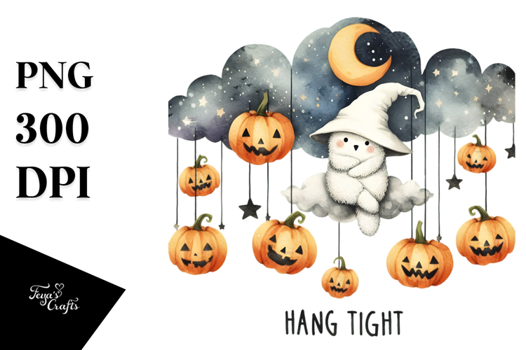 Washed Retro Halloween Image PNG