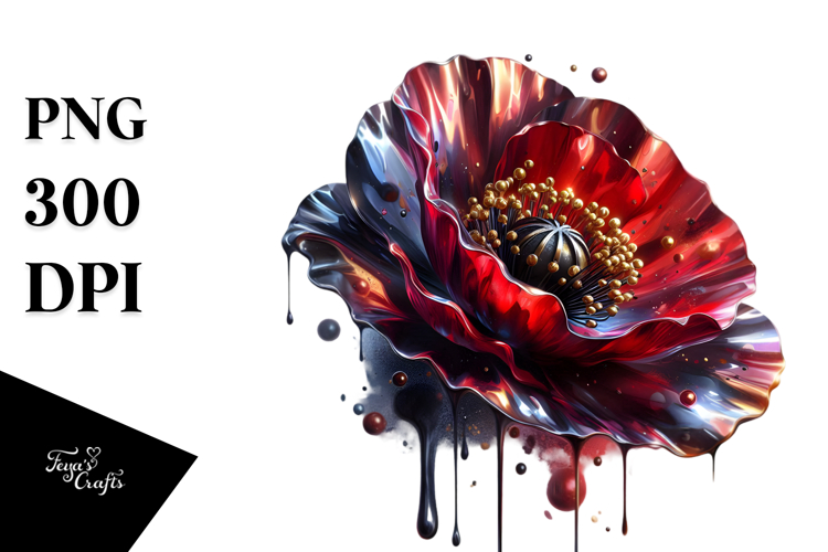 Abstract Shiny Poppy