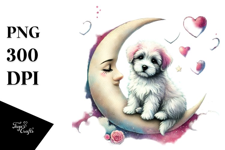 Cute Moon Clipart Image 6