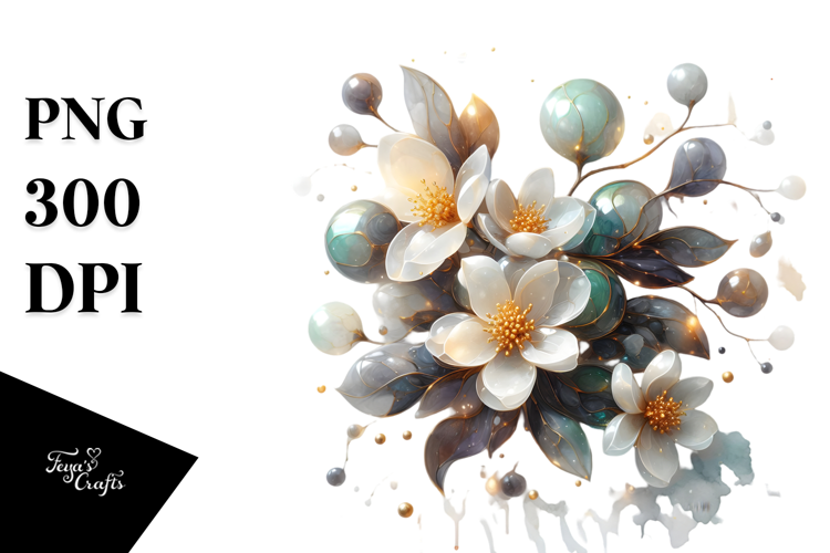 Abstract Glossy Jasmine PNG