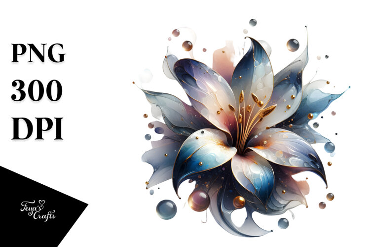Abstract Glossy Lobelia PNG example image 1