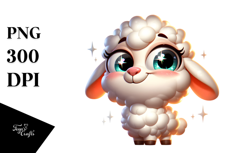 Goofy Cartoon Lamb PNG