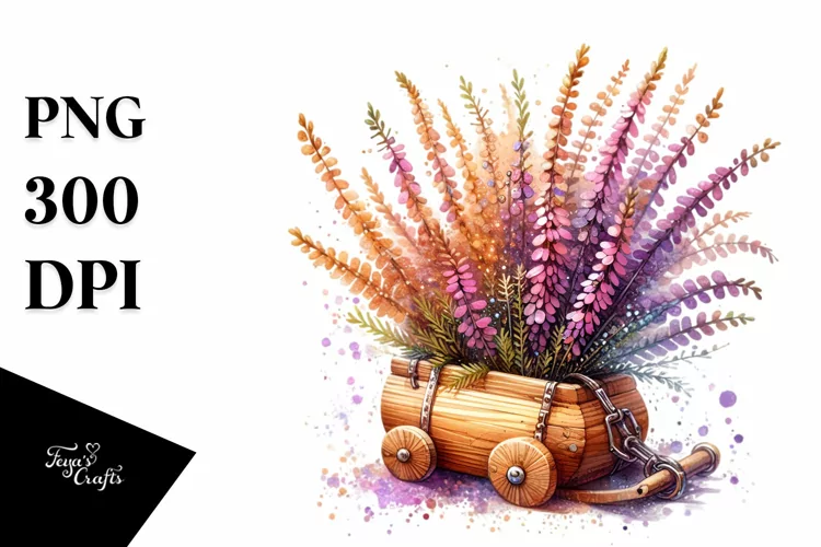 Detailed Wooden Made Shiny Heather Splash | Sublimation
