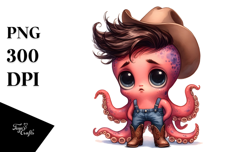 Cute Octopus Clipart Image 22