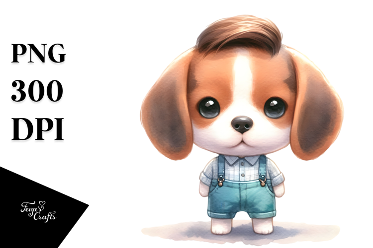 Expressive Beagle Watercolor