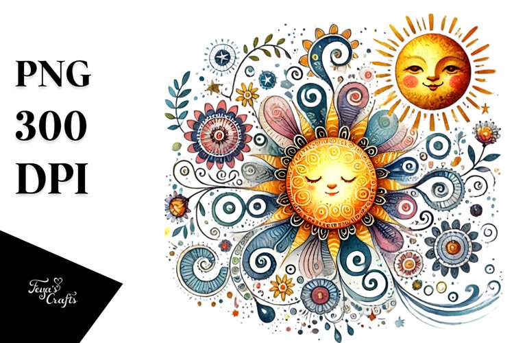 Whimsical Sun PNG