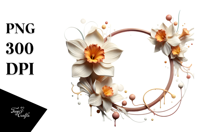 Abstract Glossy Narcissus PNG