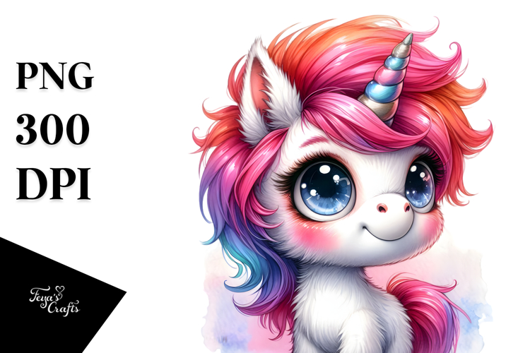 Cute Baby Unicorn PNG