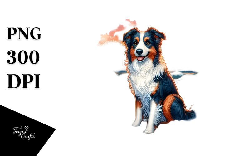 Border Collie Clipart Image 2