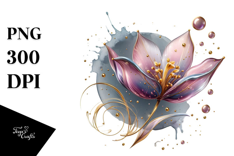Abstract Tulip Splash PNG example image 1