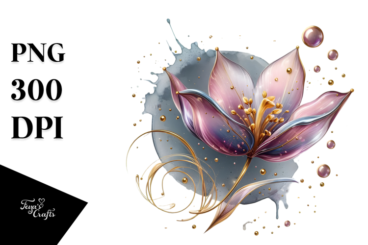 Abstract Tulip Splash PNG