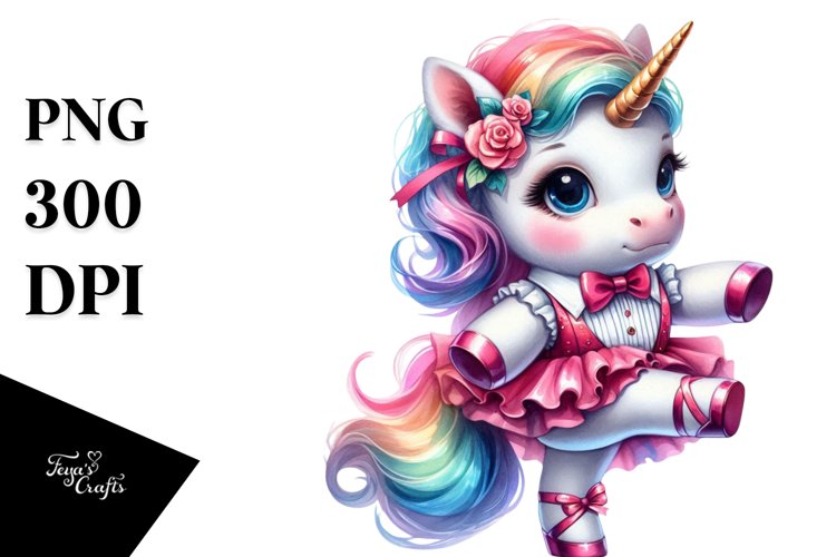 Colorful Baby Unicorn Foxtrot Dancers Attire PNG