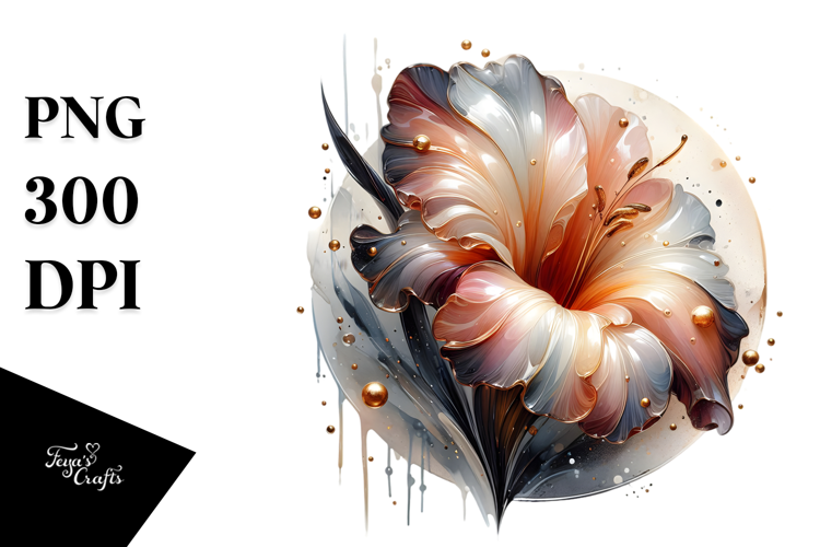 Abstract Glossy Gladiolus PNG