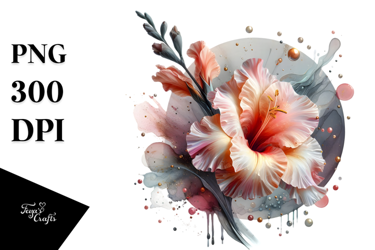 Abstract Glossy Gladiolus PNG