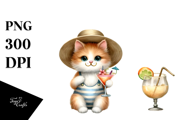 Watercolor Cocktail Clipart Image 22