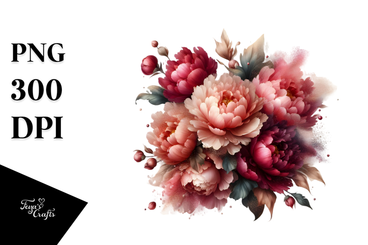 Glossy Peonies Artwork