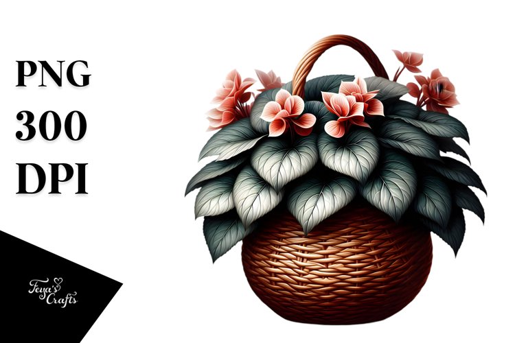 Abstract Glossy Basket Begonia example image 1