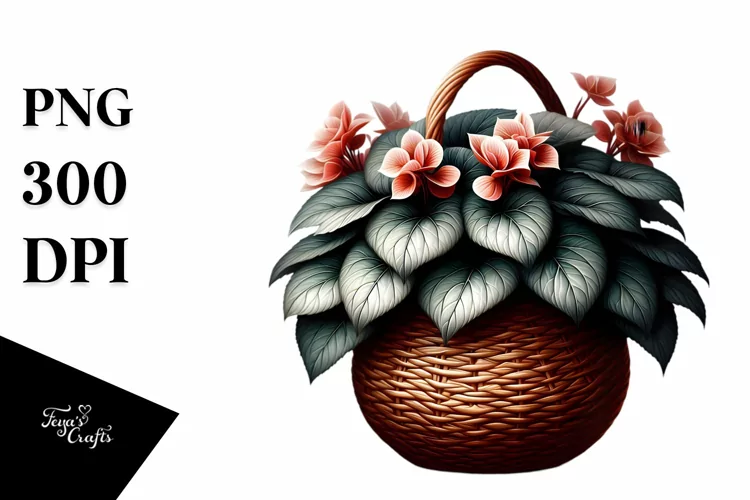 Abstract Glossy Basket Begonia