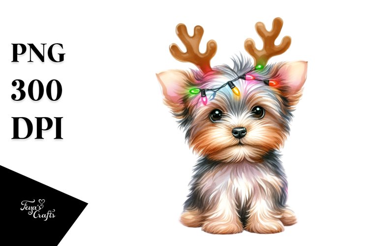 Watercolor Yorkshire Terrier PNG