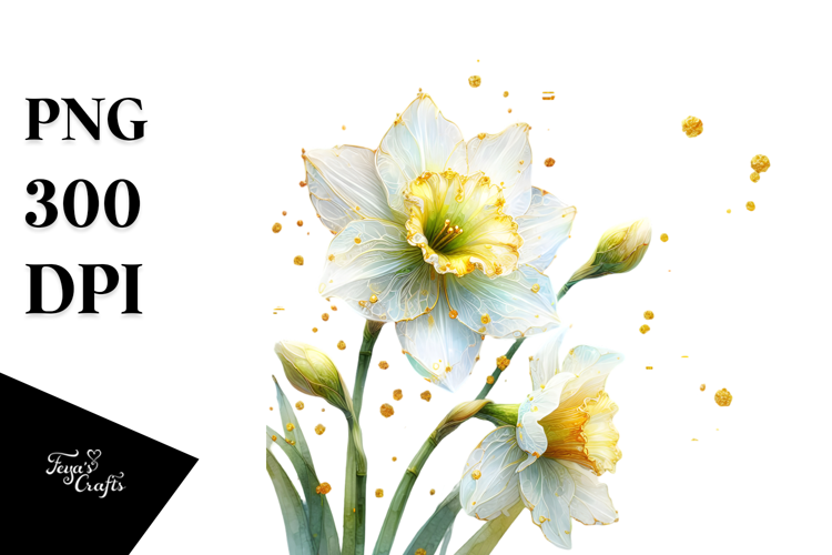 Narcissus with Metalic Insertions
