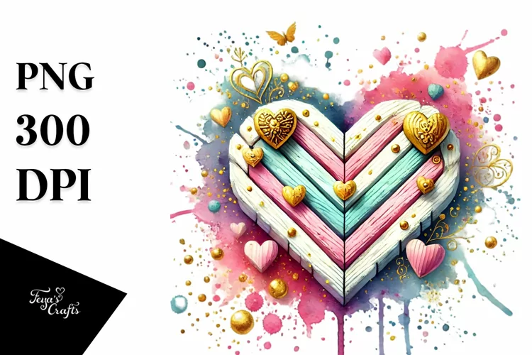 Colorful Heartglass, High-Res PNG
