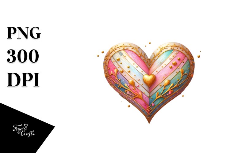 Colorful Heartglass, High-Res PNG