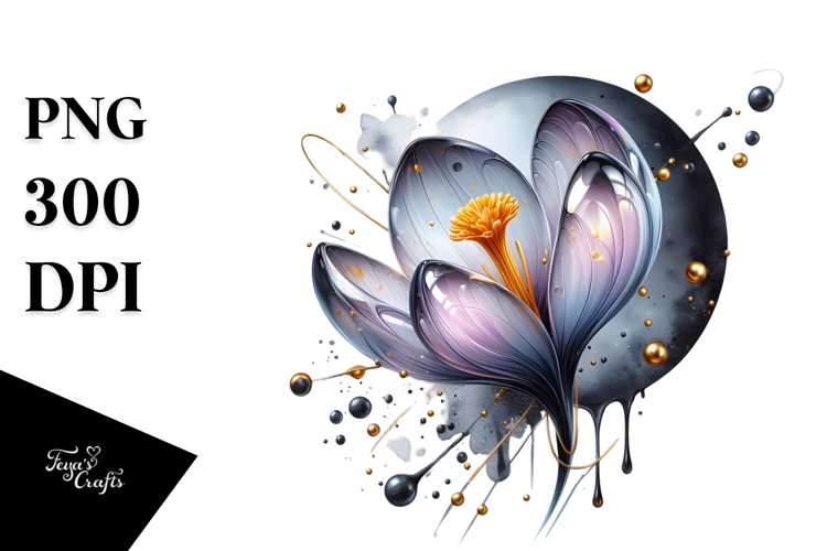 Abstract Crocus Splash PNG