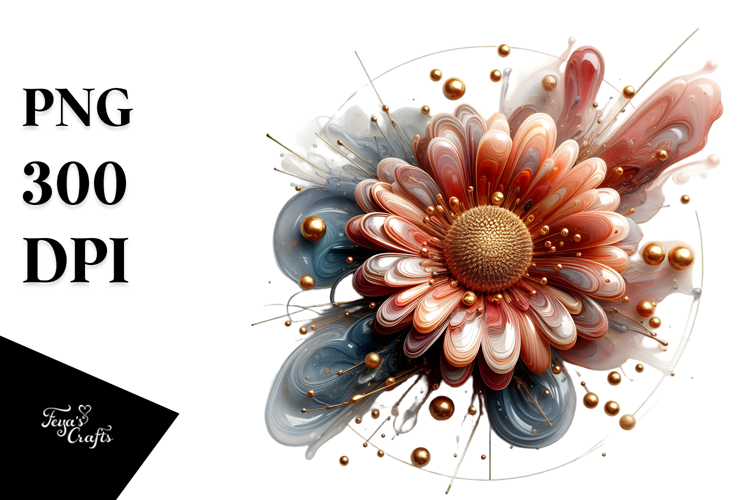 Abstract Glossy Gerbera PNG