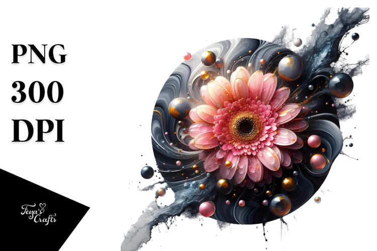 Abstract Glossy Gerbera PNG