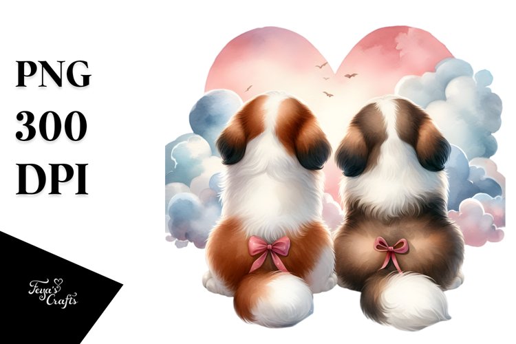 Cute Cloud Saint Bernard PNG