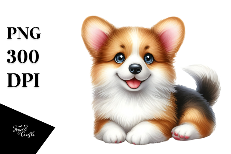 Cute Baby Pembroke Welsh Corgi PNG