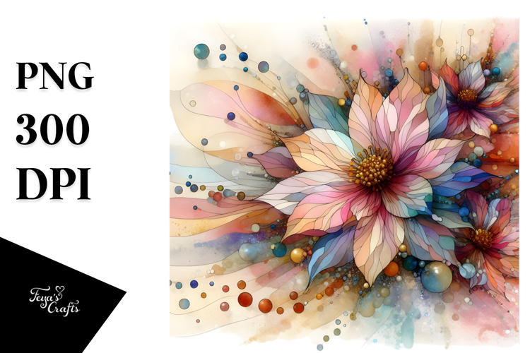 Vibrant Pastel Wooden Anemone PNG