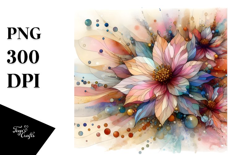 Vibrant Pastel Wooden Anemone PNG example image 1