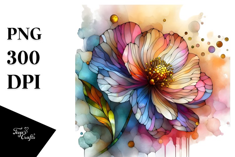Vibrant Pastel Wooden Anemone PNG example image 1