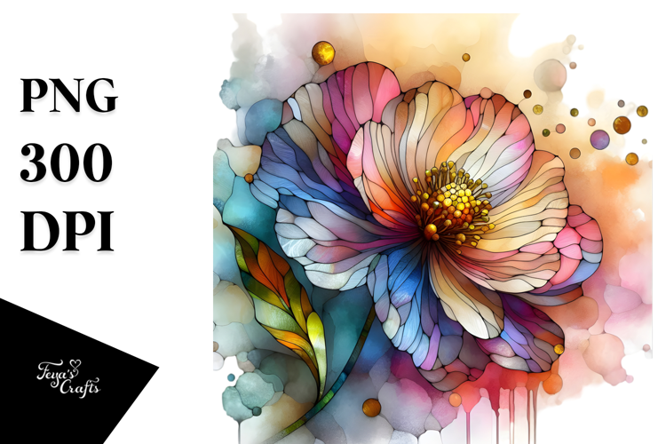 Vibrant Pastel Wooden Anemone PNG