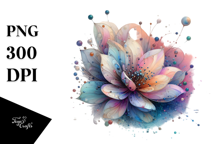 Abstract Anemone Made of PNG