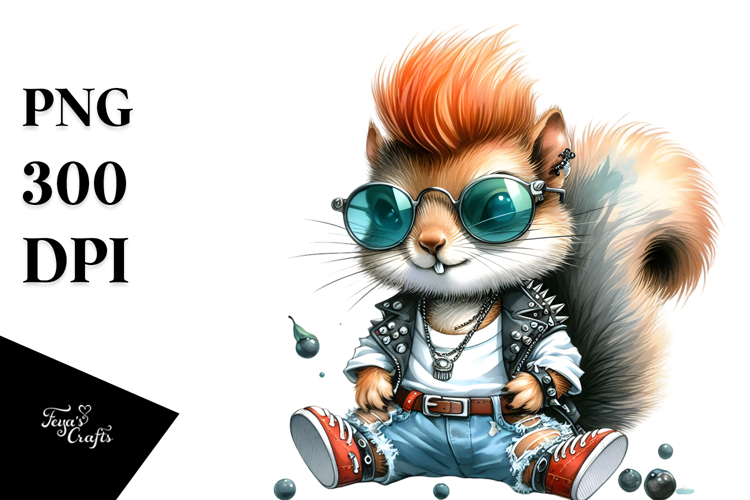 Energetic Baby Squirrel PNG