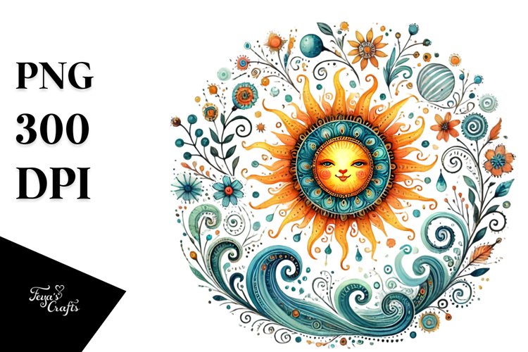 Whimsical Sun PNG