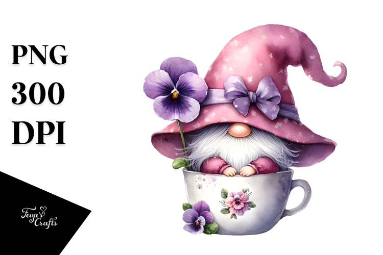 Cute GNOME with Big Hat PNG