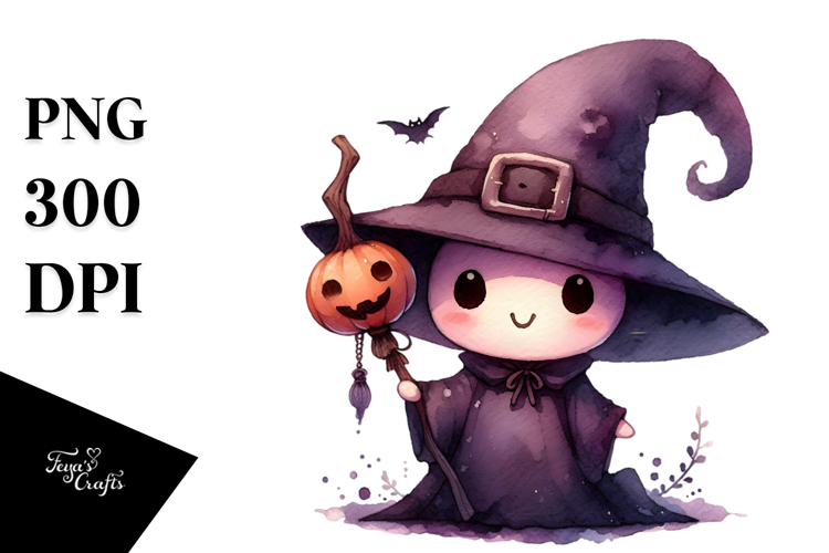 A Washed Retro Halloween Warlock PNG