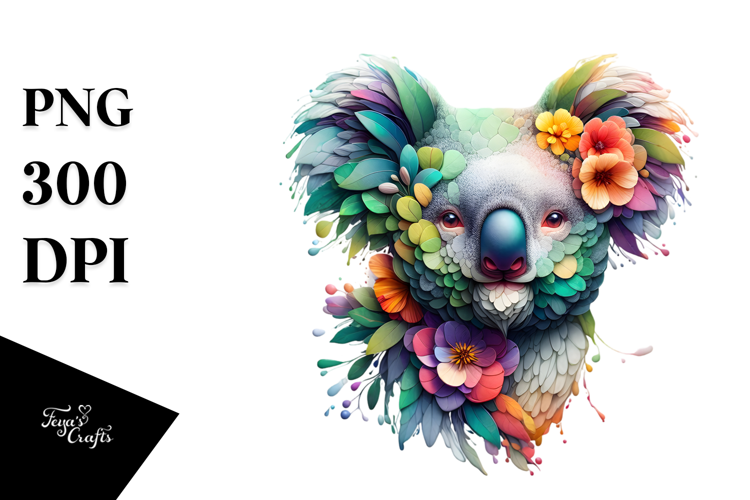 Abstract Vibrant Watercolor Koala , 20 oz Tumbler