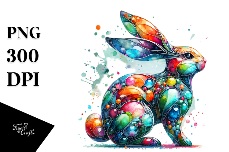 Colorful Bunny Made of