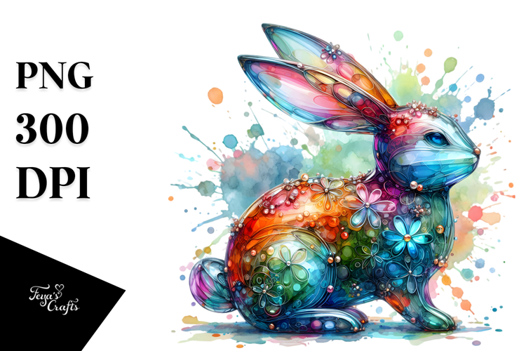 Colorful Bunny Made of