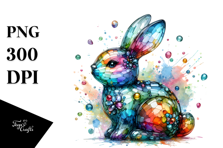 Colorful Bunny Made of